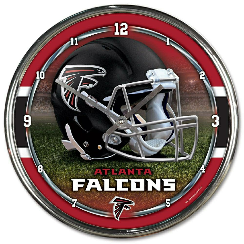 Atlanta Falcons WinCraft Chrome NFL Wall Clock Taass sale