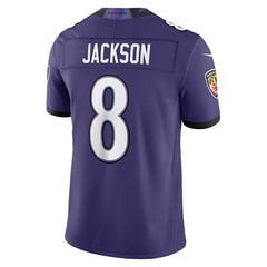 Lamar Jackson #8 Baltimore Ravens Sewn Down Limited NFL Jersey Purple Fashion