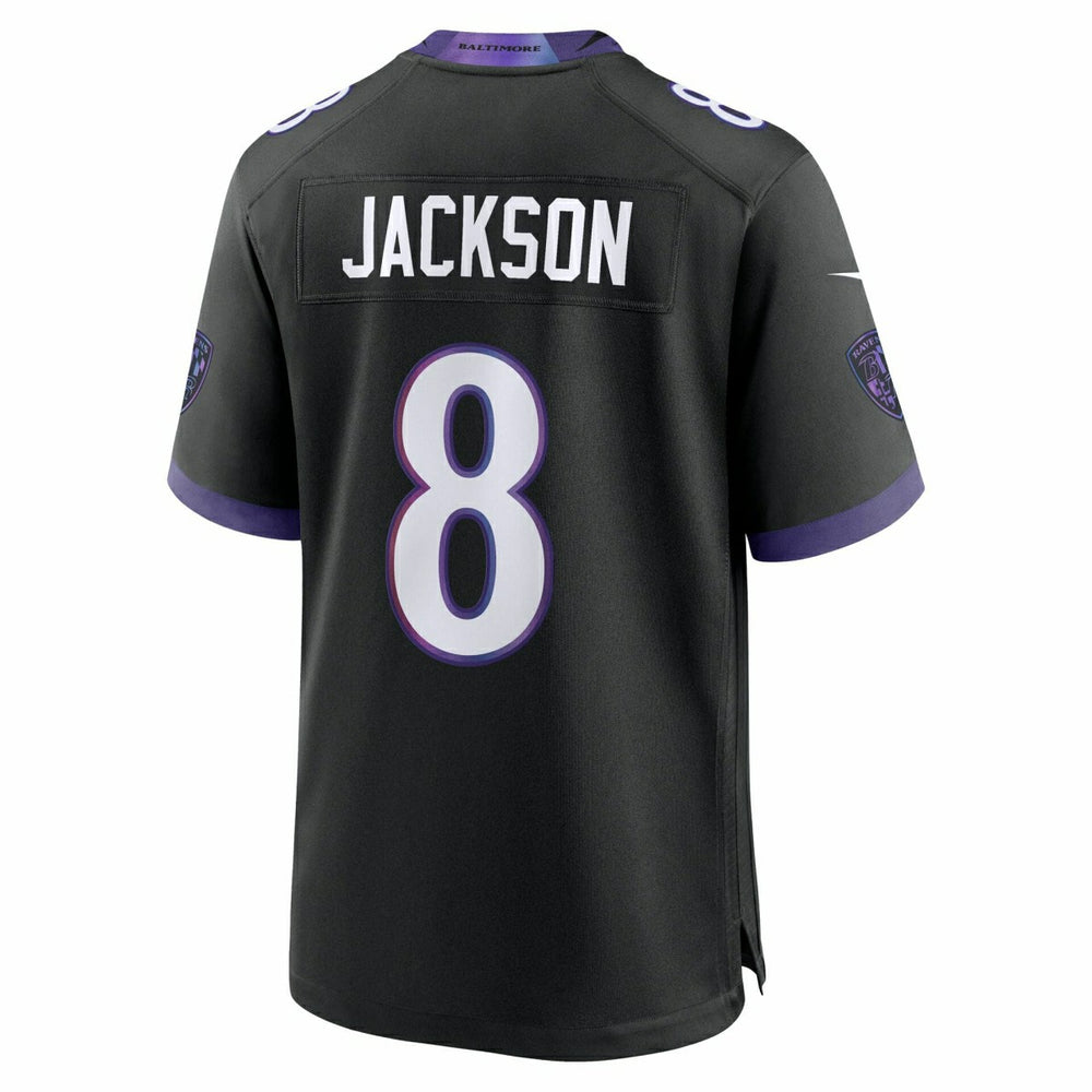 Lamar Jackson #8 Baltimore Ravens 2026 Game NFL Jersey Alternate Black Taass sale