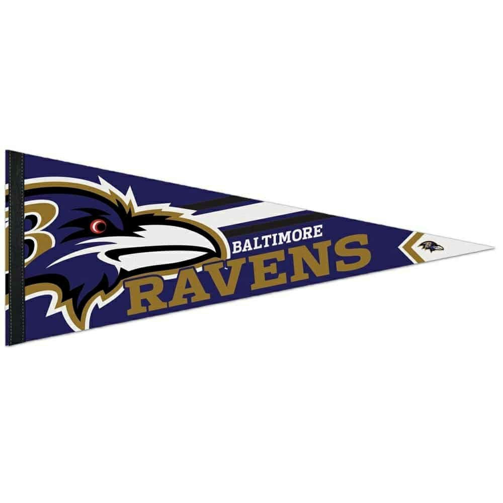 Baltimore Ravens Big Logo Premium Football NFL Pennant Taass US