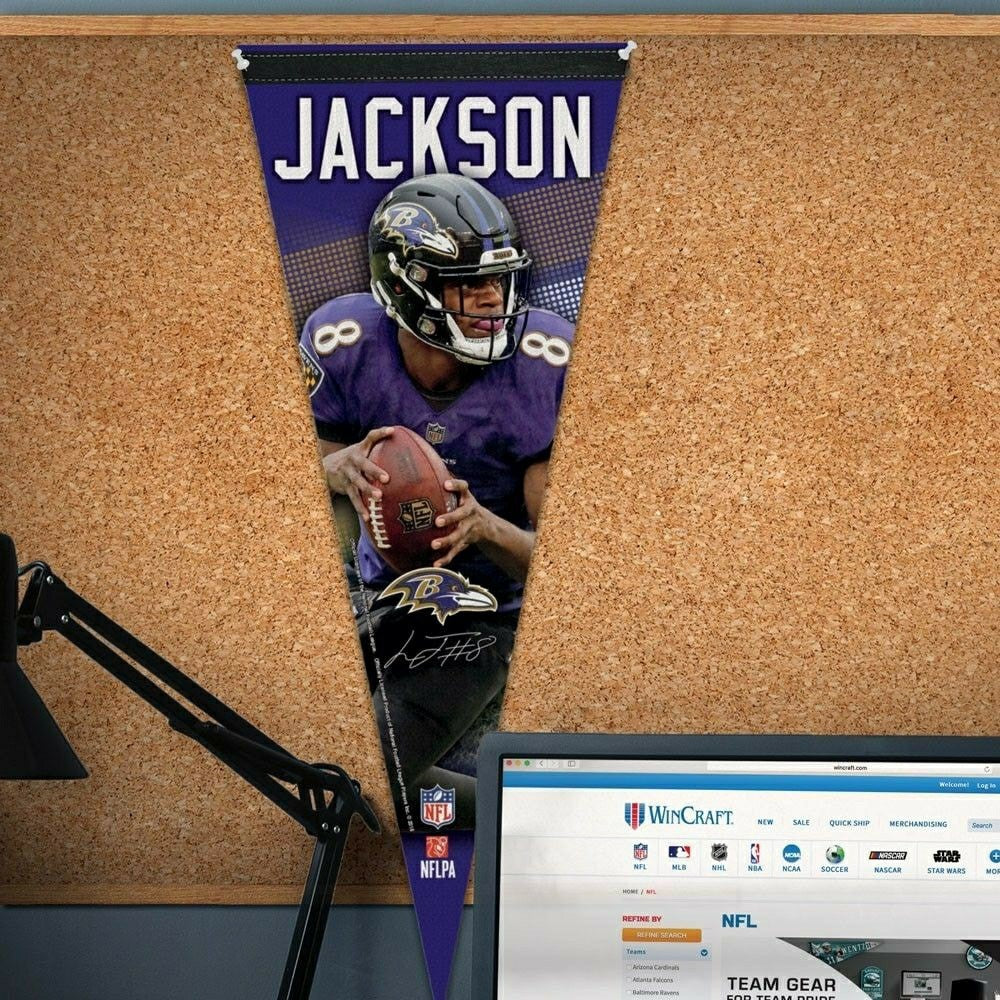 Lamar Jackson Baltimore Ravens Premium WinCraft NFL Pennant Classic