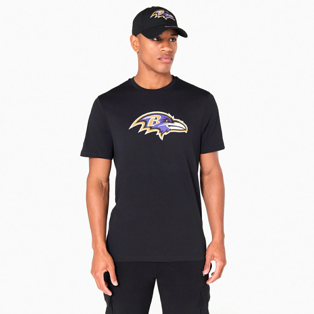 Baltimore Ravens Team Logo Football NFL T-Shirt Black Taass US