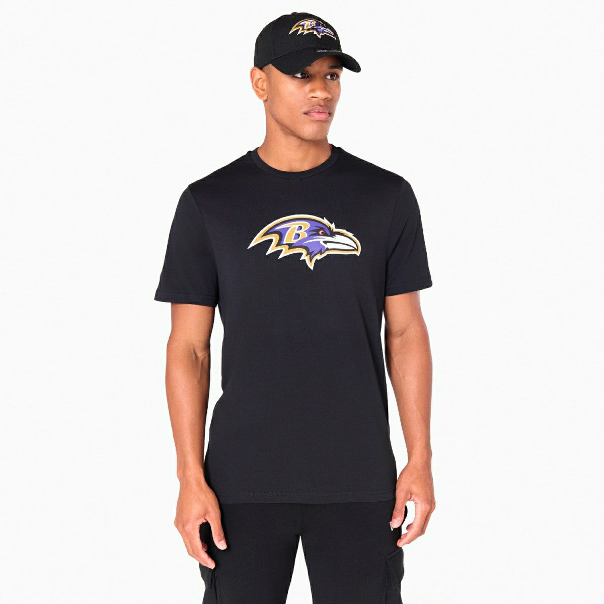 Baltimore Ravens Team Logo Football NFL T-Shirt Black Taass US