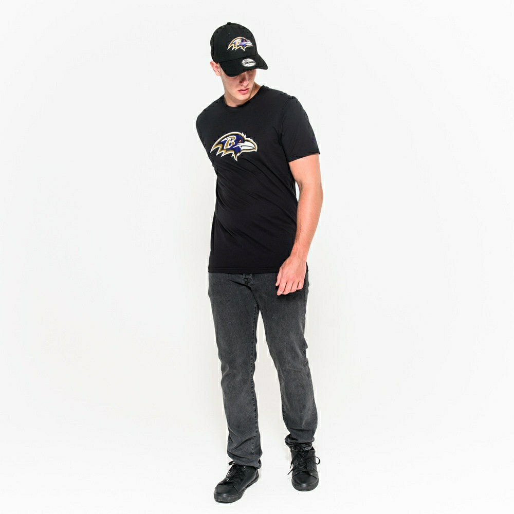 Baltimore Ravens Team Logo Football NFL T-Shirt Black Taass US