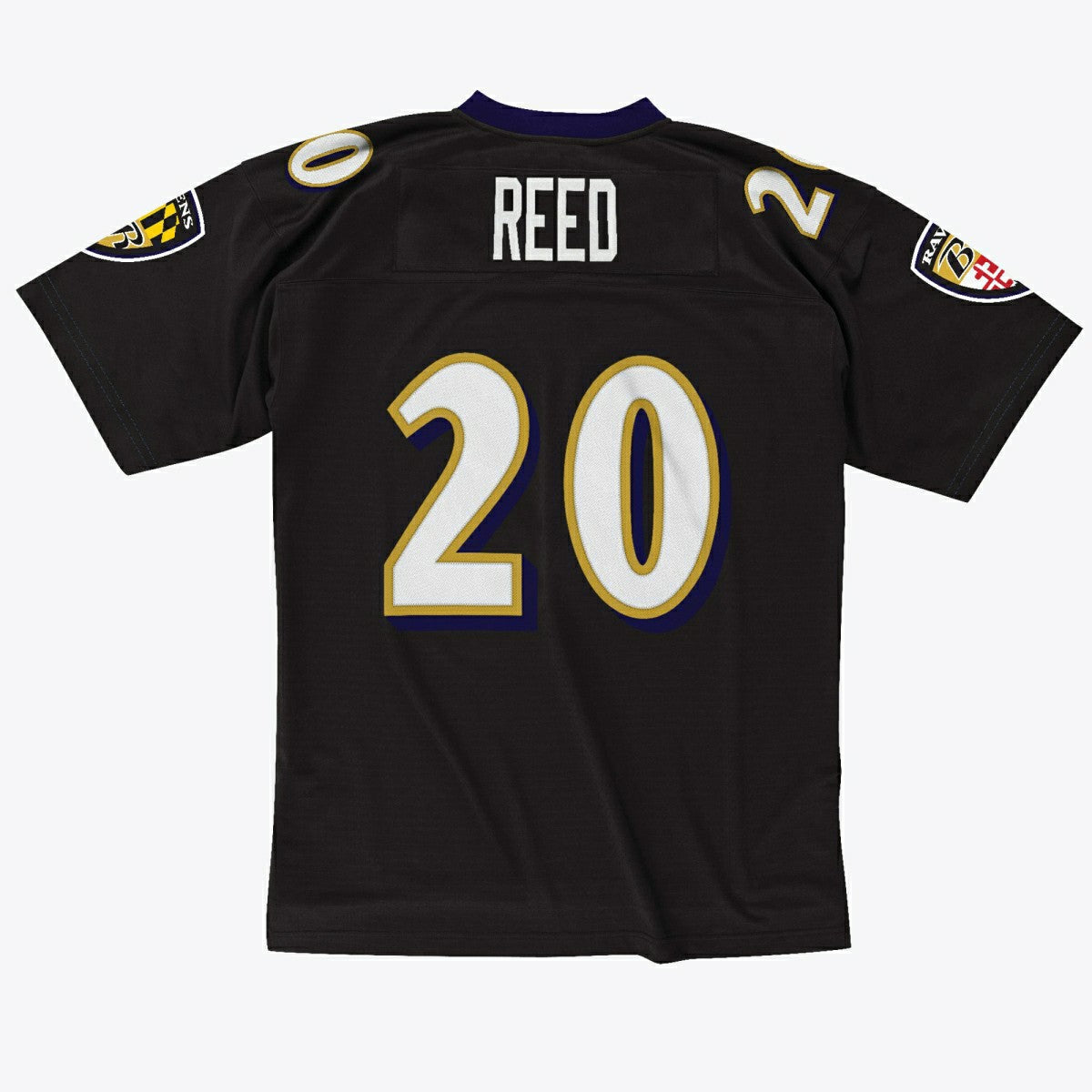 Ed Reed #20 Baltimore Ravens Mitchell & Ness Throwback NFL Jersey Black Fashion