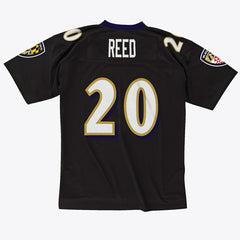 Ed Reed #20 Baltimore Ravens Mitchell & Ness Throwback NFL Jersey Black Fashion