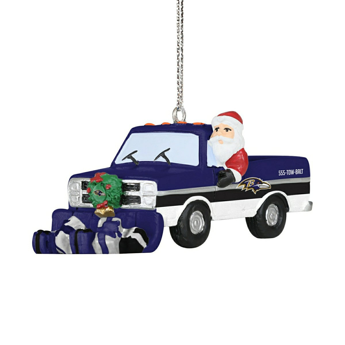 Baltimore Ravens NFL Snow Plow Truck Christmas Ornament Taass US