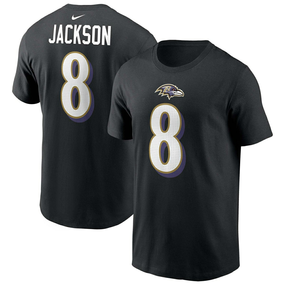 Lamar Jackson #8 Baltimore Ravens Nike Player NFL T-Shirt Black Taass sale