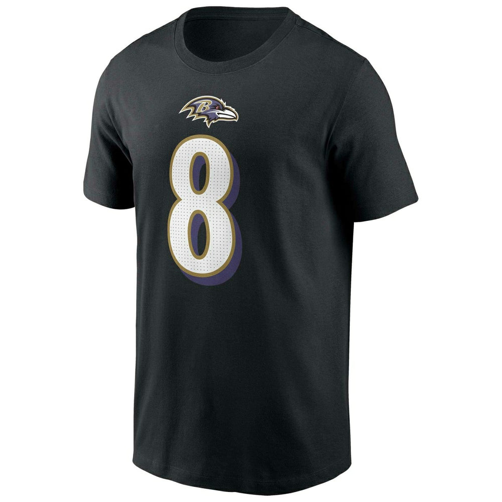 Lamar Jackson #8 Baltimore Ravens Nike Player NFL T-Shirt Black Taass sale