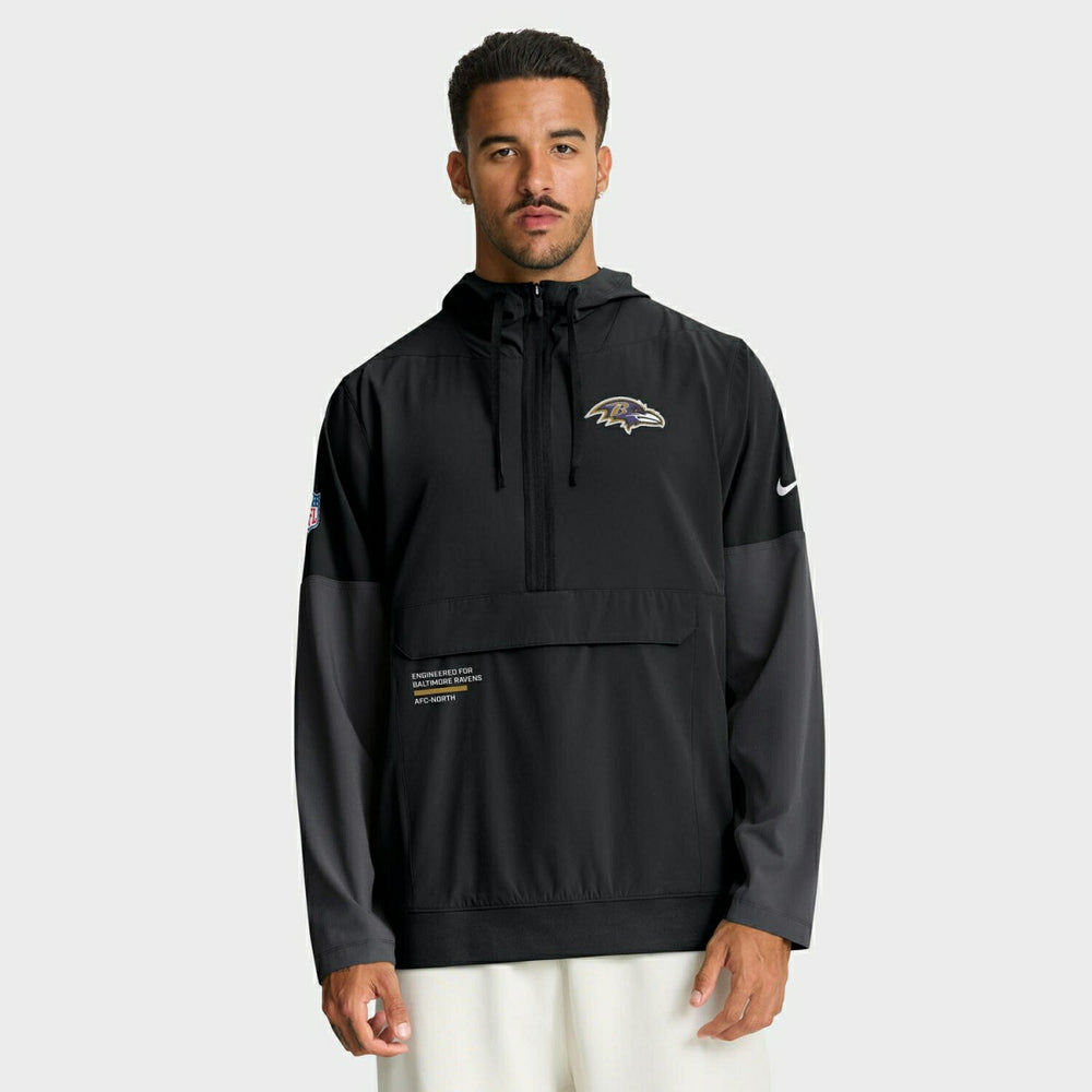 Baltimore Ravens Nike Sideline Half-Zip Anorak NFL Jacke Black Lifestyle
