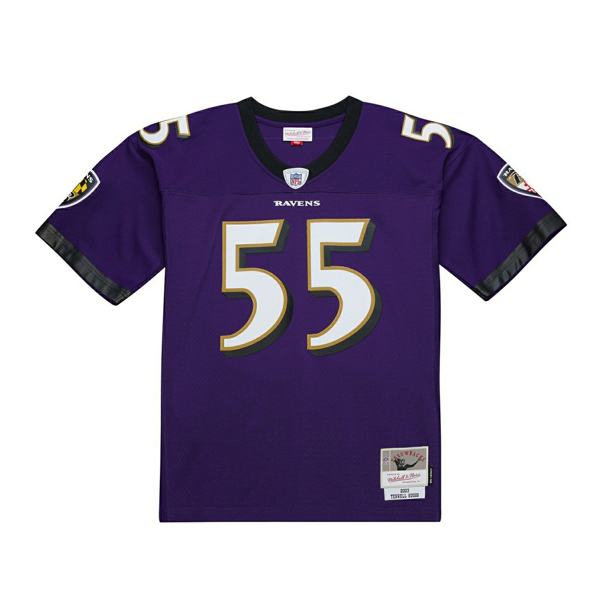 Terrell Suggs #55 Baltimore Ravens 2003 Legacy Throwback NFL Jersey Purple Taass US