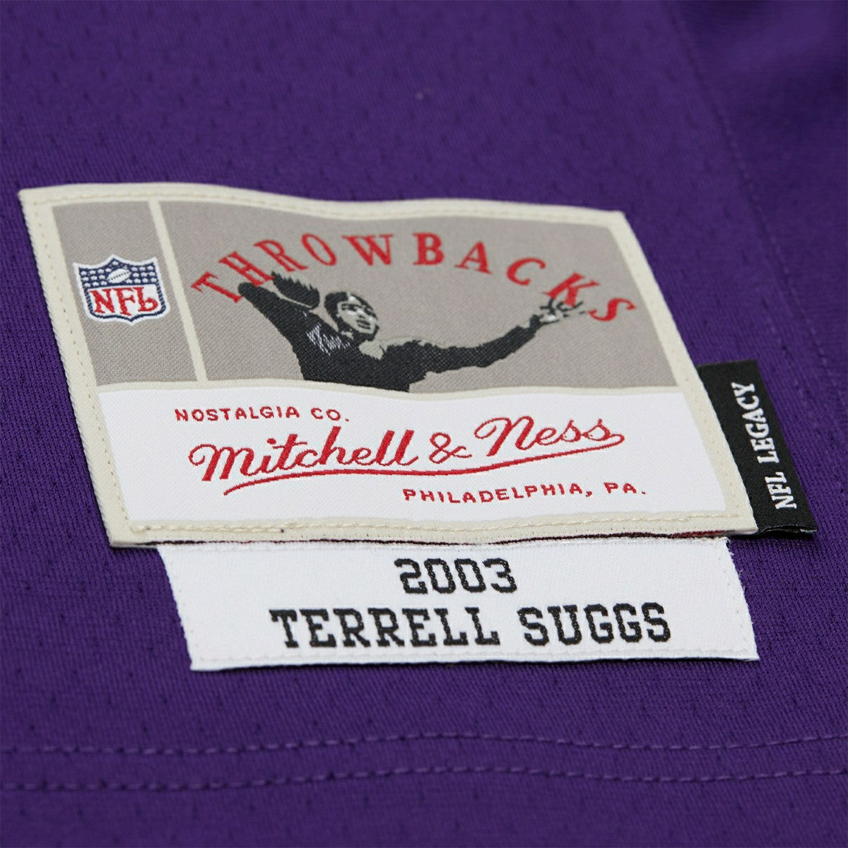 Terrell Suggs #55 Baltimore Ravens 2003 Legacy Throwback NFL Jersey Purple Taass US