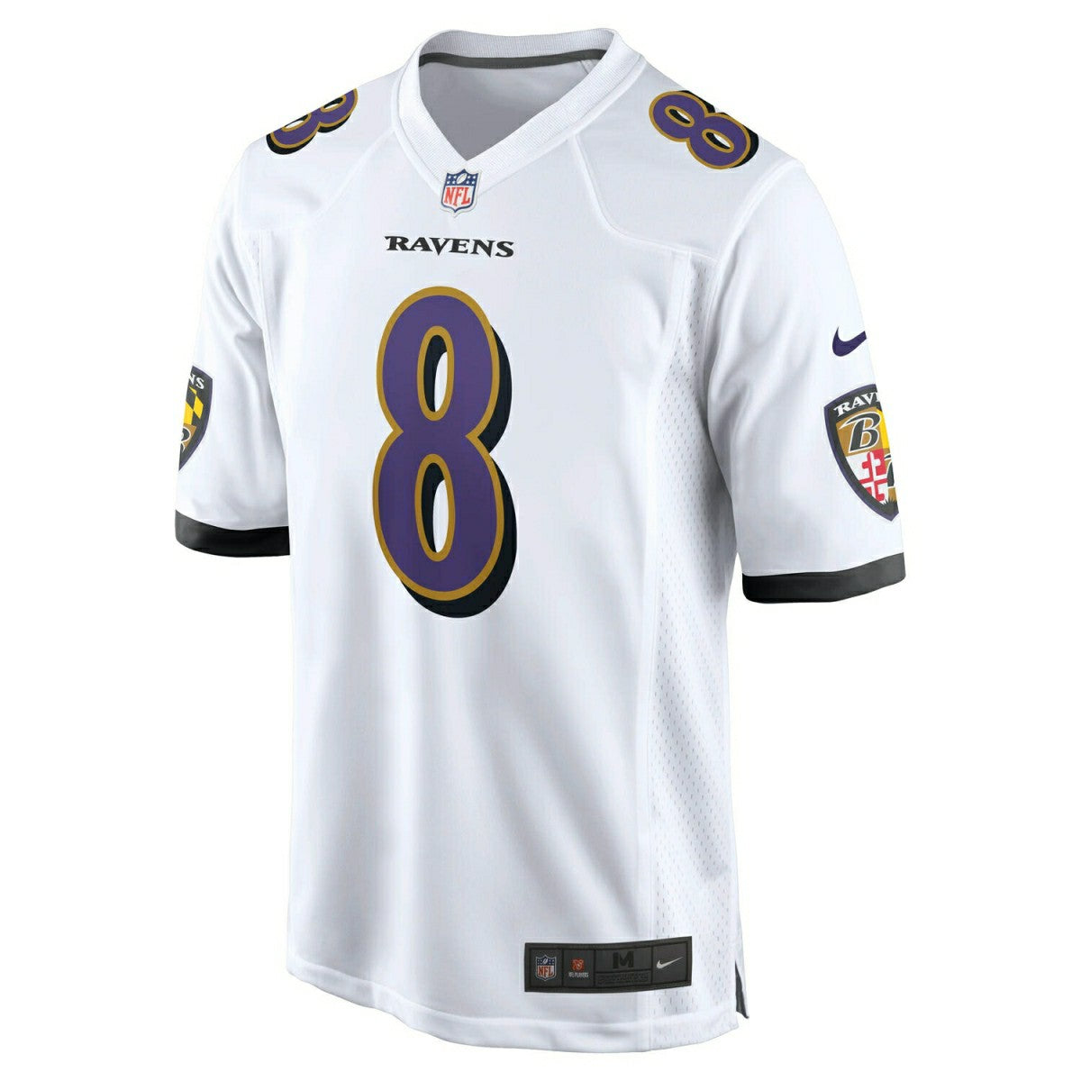 Lamar Jackson #8 Baltimore Ravens Nike Game NFL Jersey White Lifestyle