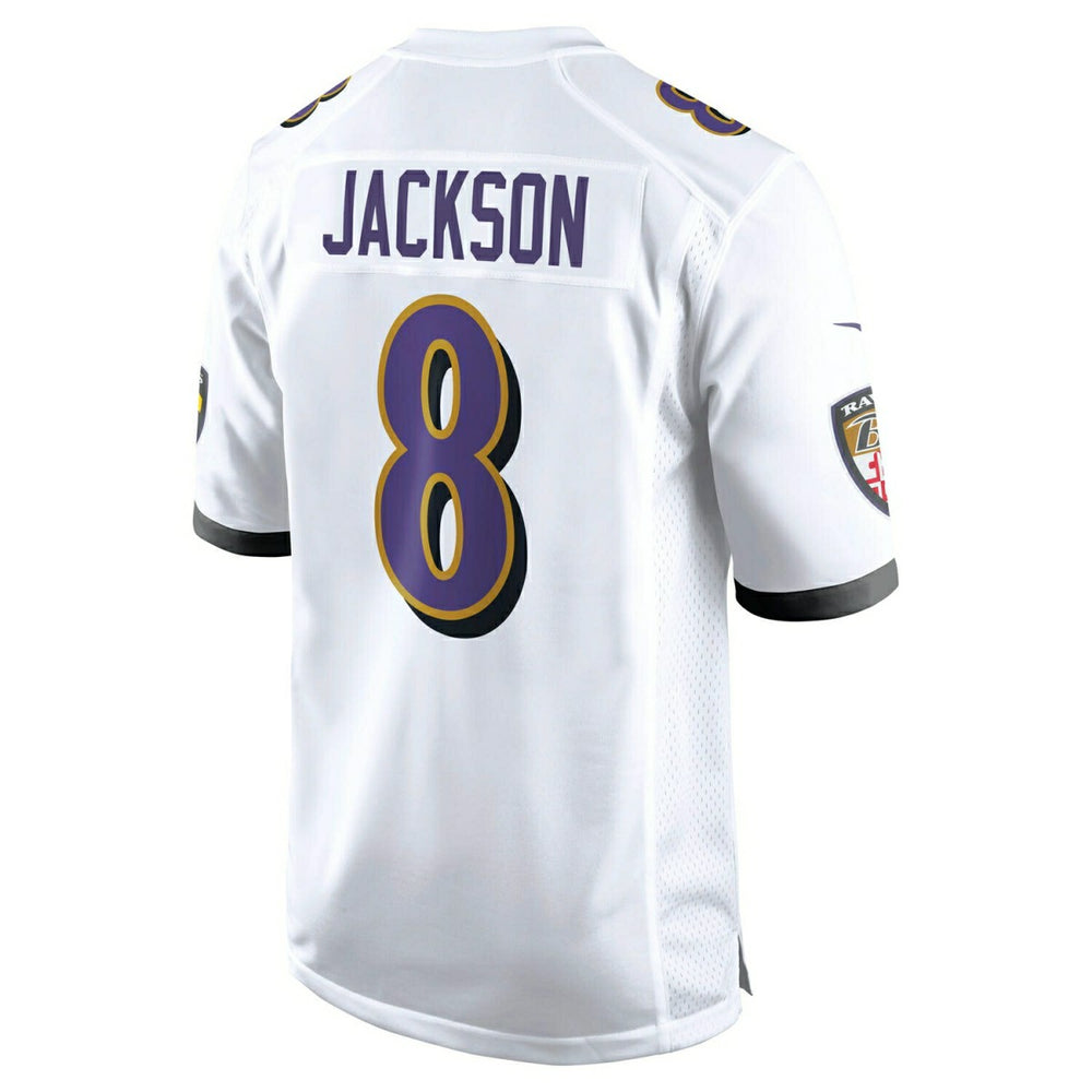 Lamar Jackson #8 Baltimore Ravens Nike Game NFL Jersey White Lifestyle