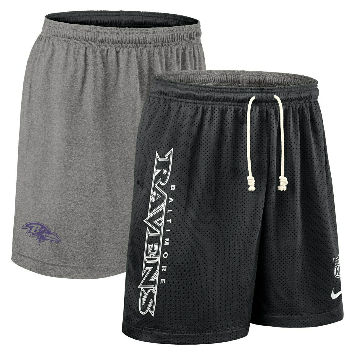 Baltimore Ravens 2025 NFL Sideline Reversible Mesh Nike Dri-FIT Shorts Black Taass sale