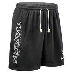Baltimore Ravens 2025 NFL Sideline Reversible Mesh Nike Dri-FIT Shorts Black Taass sale