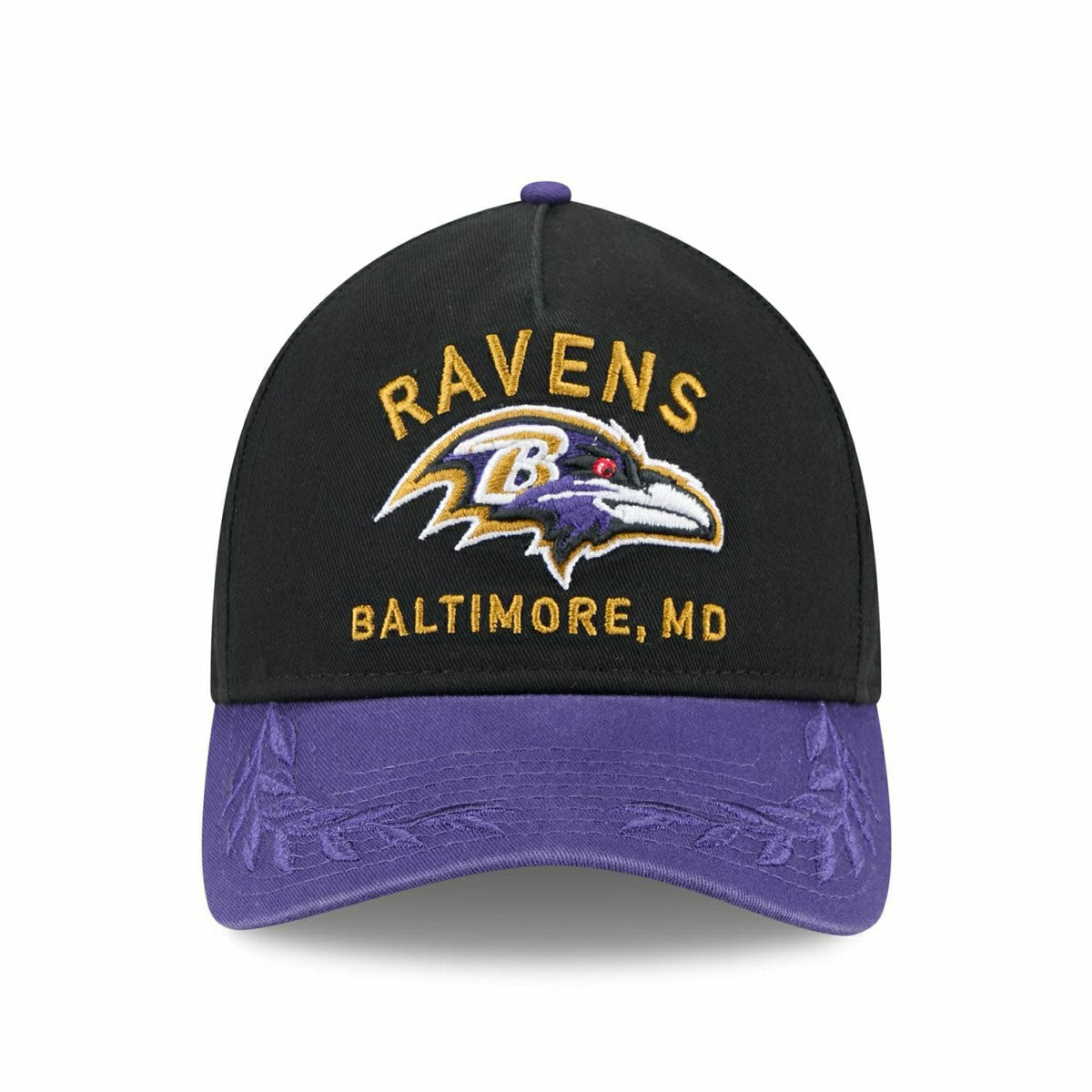 Baltimore Ravens 2025 NFL Draft 9TWENTY A-Frame Adjustable Cap Black Classic