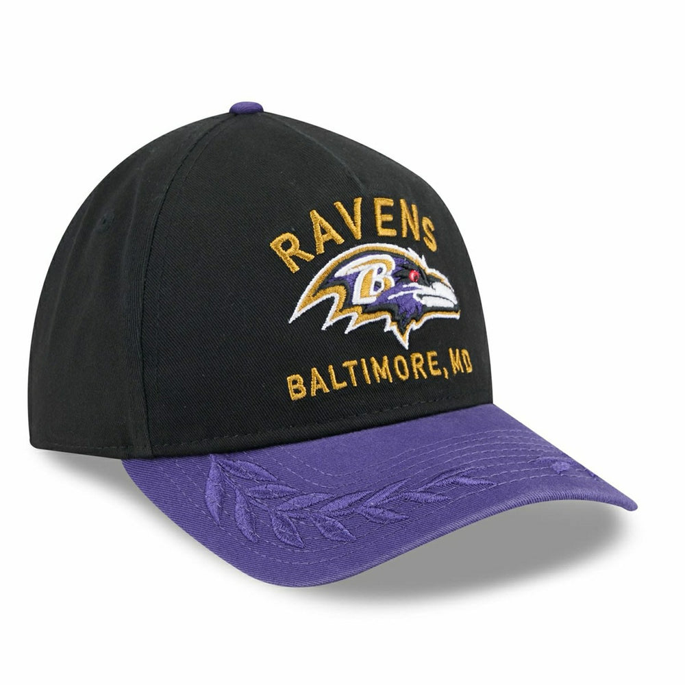 Baltimore Ravens 2025 NFL Draft 9TWENTY A-Frame Adjustable Cap Black Classic