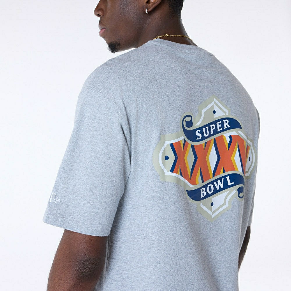 Baltimore Ravens Super Bowl XXXV Oversized NFL T-Shirt Gray Lifestyle