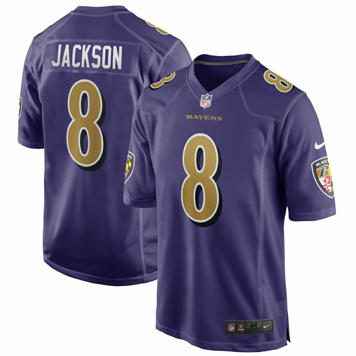 Lamar Jackson #8 Baltimore Ravens Nike Game NFL Jersey Alternate Purple Taass for sale