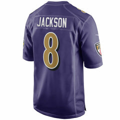 Lamar Jackson #8 Baltimore Ravens Nike Game NFL Jersey Alternate Purple Taass for sale