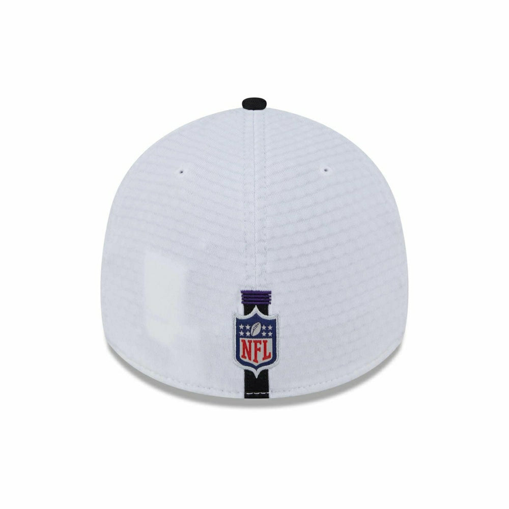 Baltimore Ravens 2024 NFL Training Camp New Era 39THIRTY Flex Cap White Taass sale