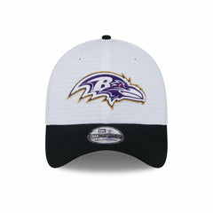 Baltimore Ravens 2024 NFL Training Camp New Era 39THIRTY Flex Cap White Taass sale