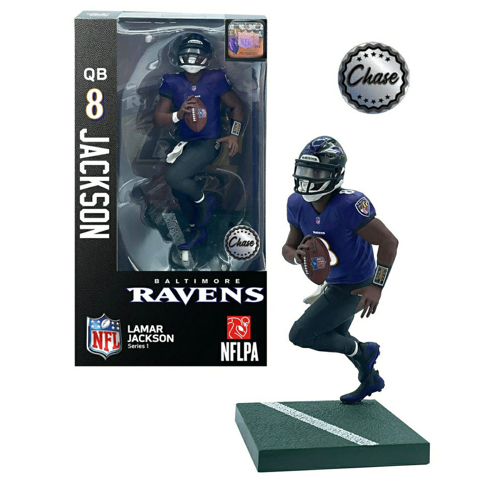 Lamar Jackson Baltimore Ravens Imports Dragon NFL Series 1 CHASE Edition Figure Taass US