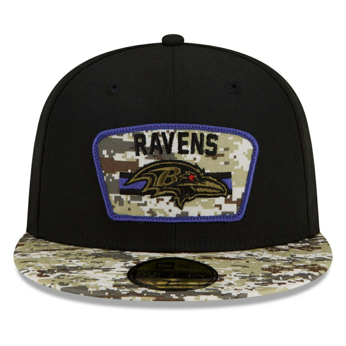 Baltimore Ravens 2021 NFL On-Field Salute to Service New Era 59FIFTY Fitted Cap Classic