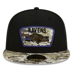 Baltimore Ravens 2021 NFL On-Field Salute to Service New Era 59FIFTY Fitted Cap Classic