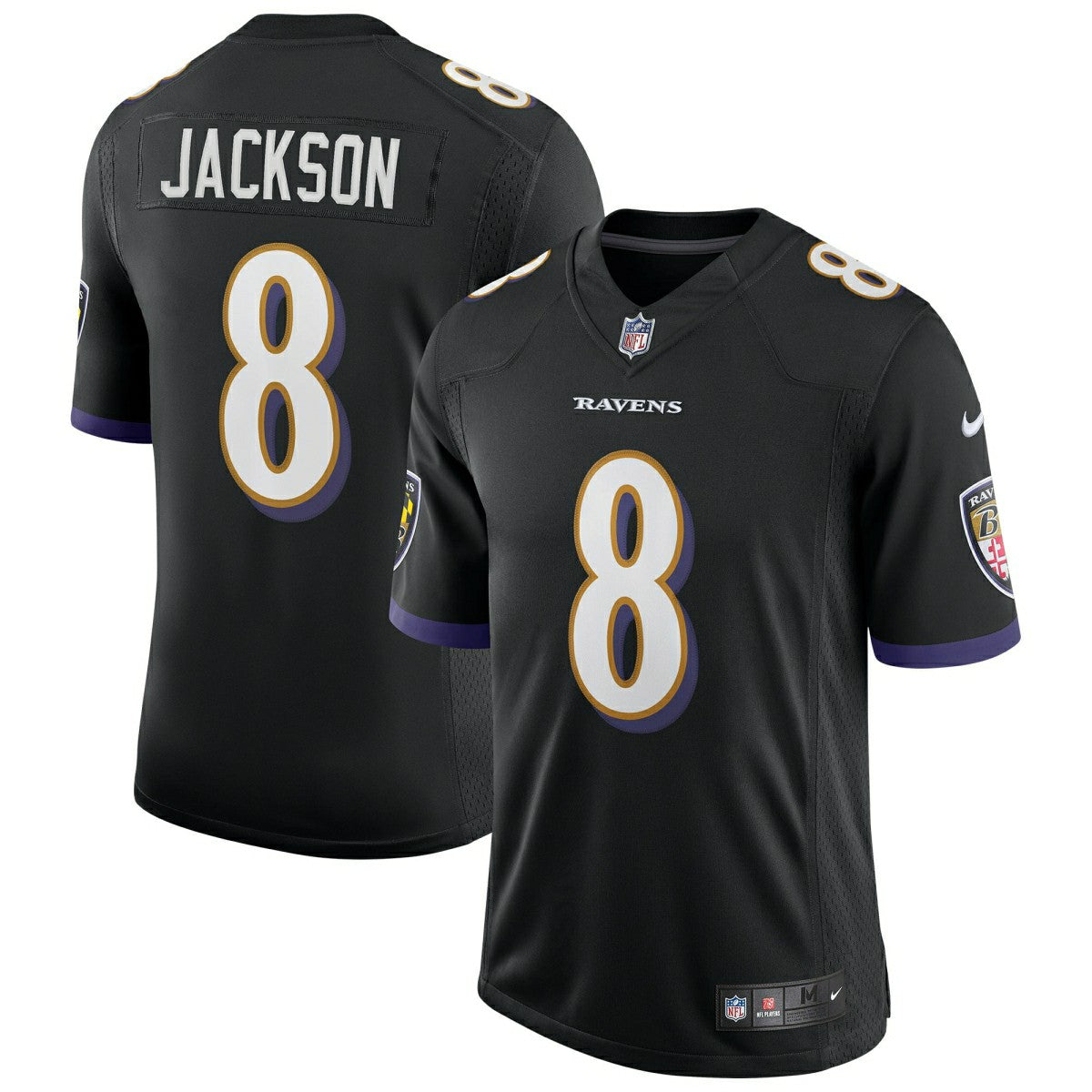 Lamar Jackson #8 Baltimore Ravens Nike Speed Machine Limited NFL Jersey Black Fashion