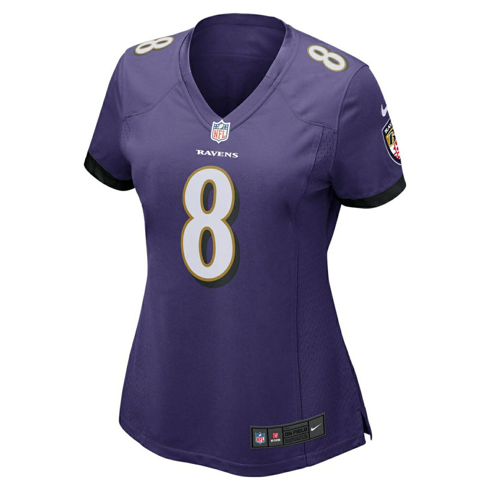 Lamar Jackson #8 Baltimore Ravens Nike Game NFL Jersey Purple (WOMEN'S) Taass sale