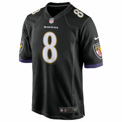 Lamar Jackson #8 Baltimore Ravens Nike Game NFL Football Jersey Black Taass for sale