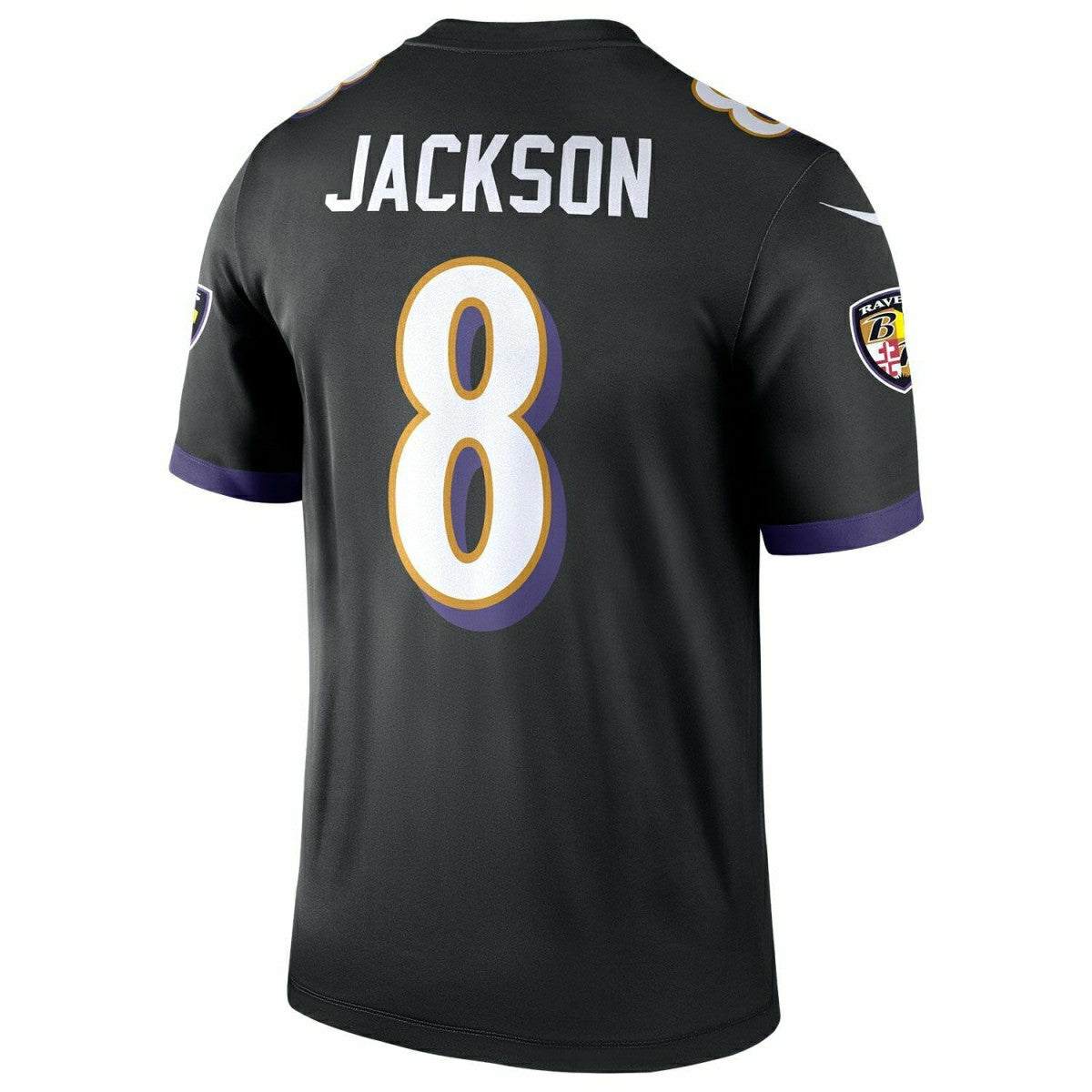 Lamar Jackson #8 Baltimore Ravens Nike Legend NFL Jersey Black Taass US