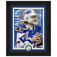 Josh Allen Buffalo Bills Artist Proof Silver Coin NFL Photo Frame Taass for sale