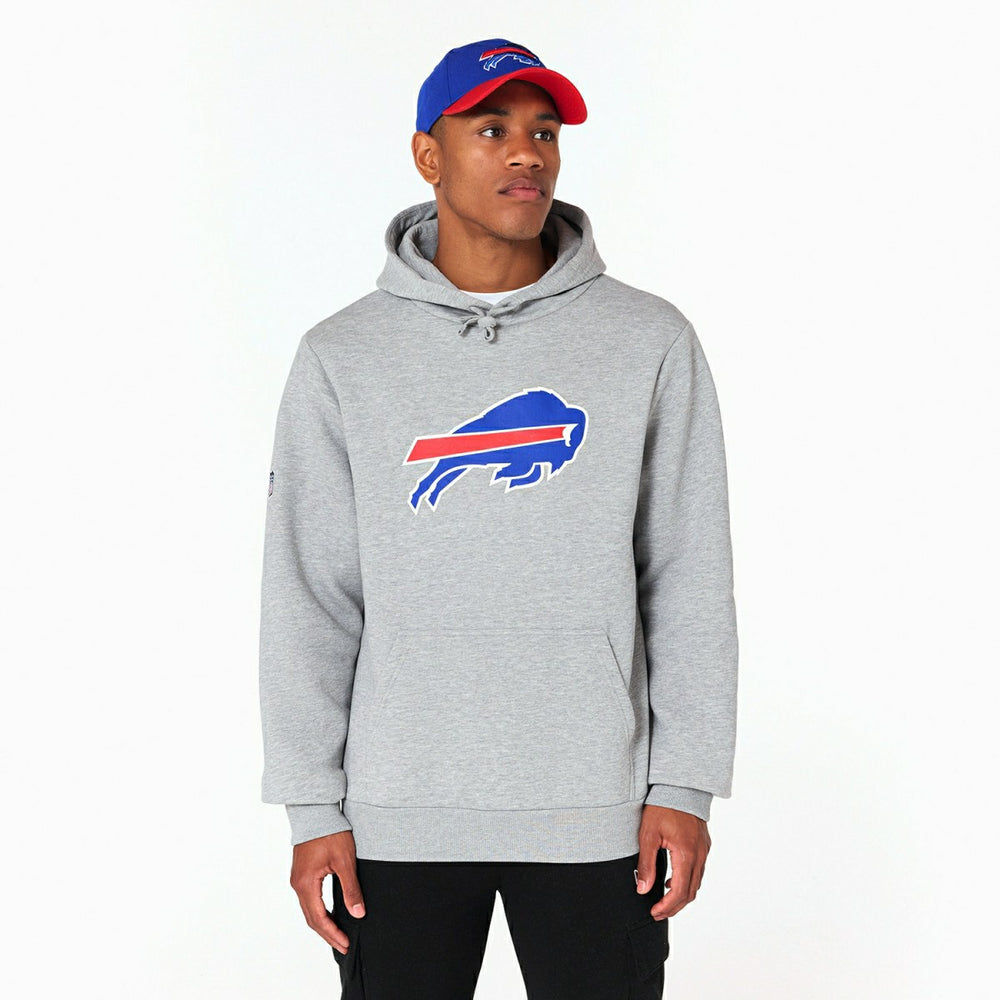 Buffalo Bills Logo Hoodie NFL Sweatshirt Grey Fashion