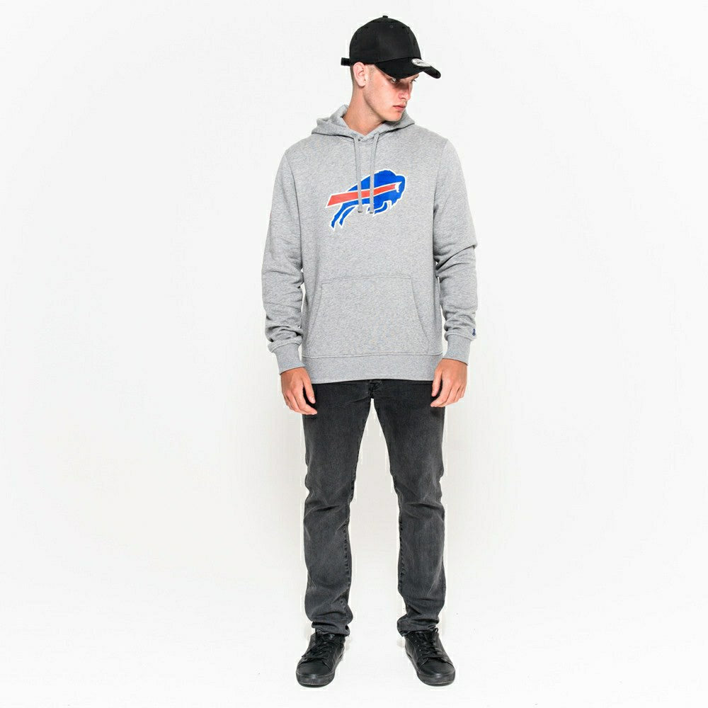 Buffalo Bills Logo Hoodie NFL Sweatshirt Grey Fashion