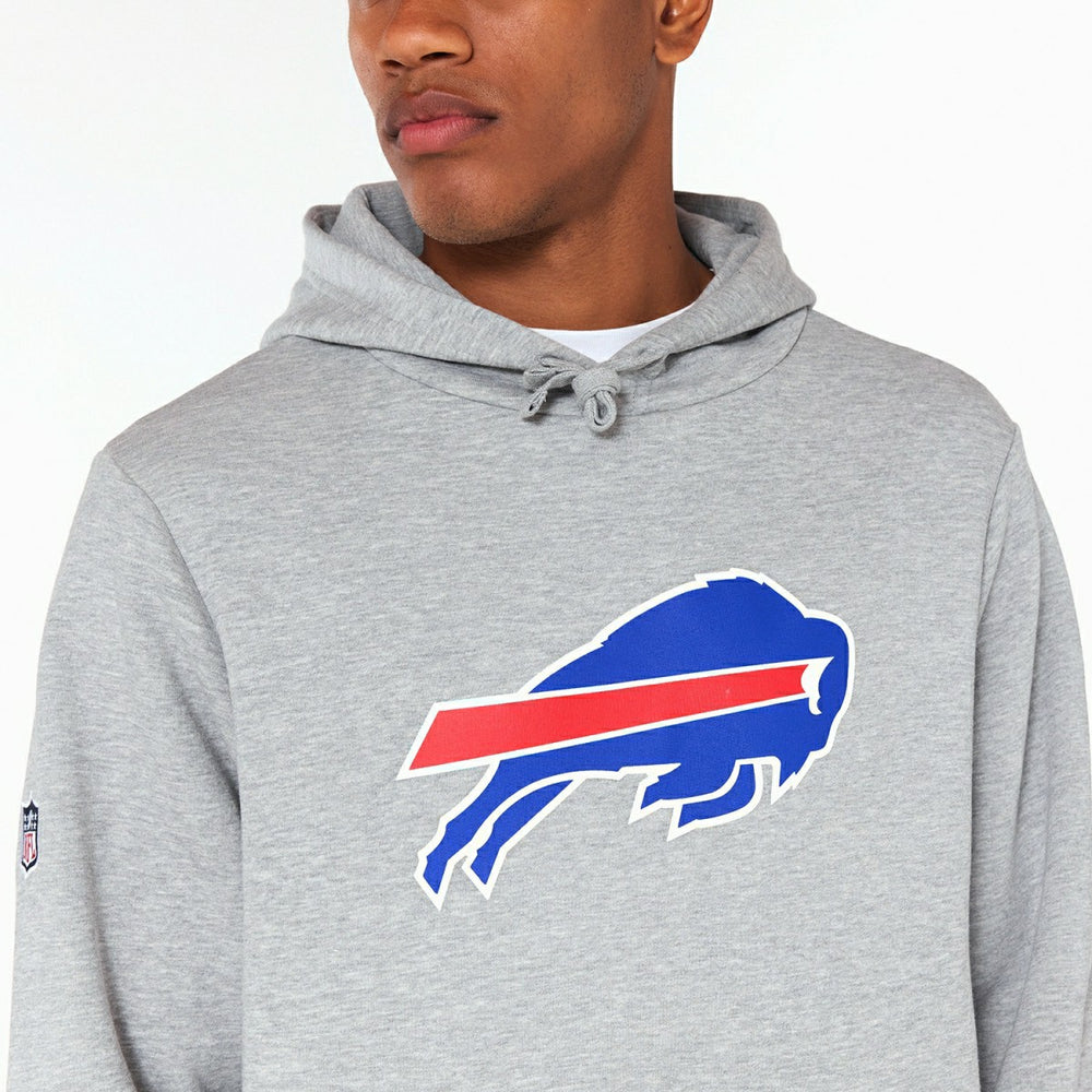 Buffalo Bills Logo Hoodie NFL Sweatshirt Grey Fashion