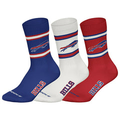 Buffalo Bills Team Set NFL Crew Socks (3-Pack) Taass US