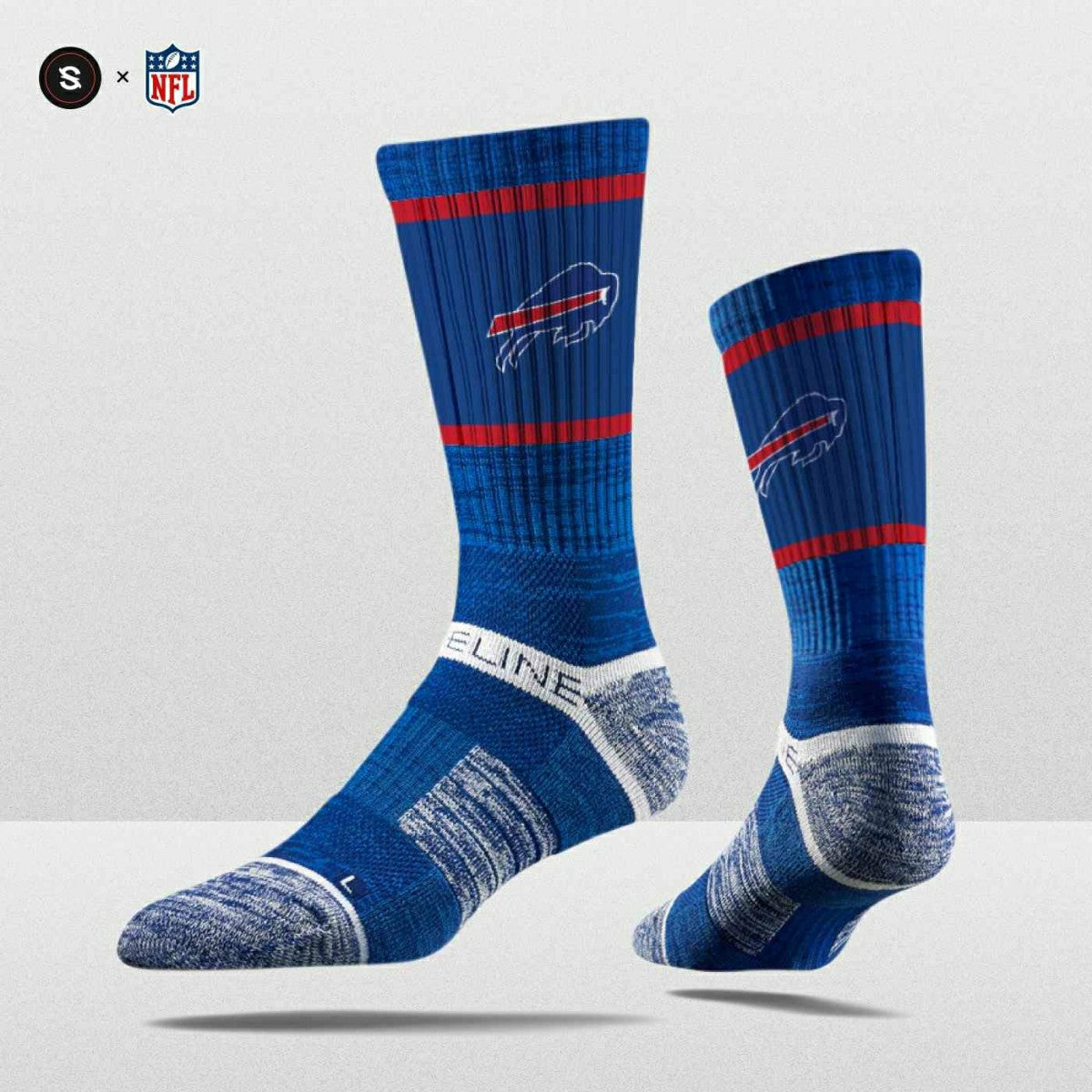 Buffalo Bills Strideline Premium NFL Crew Socks Taass US