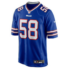 Matt Milano #58 Buffalo Bills Nike Game NFL Jersey Blue Lifestyle