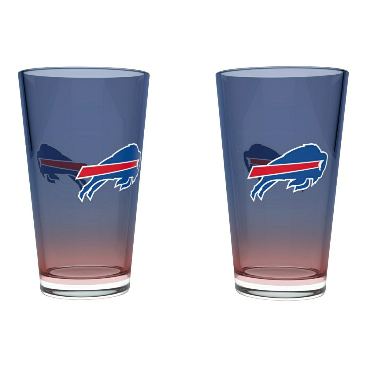 Buffalo Bills Team Color NFL Pint Glass Set (2-Piece) Fashion