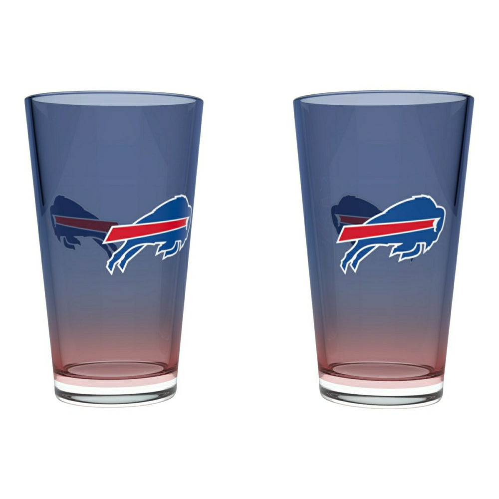 Buffalo Bills Team Color NFL Pint Glass Set (2-Piece) Fashion
