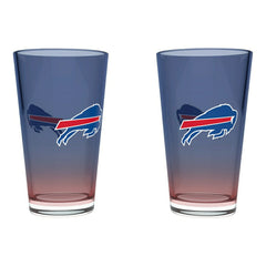 Buffalo Bills Team Color NFL Pint Glass Set (2-Piece) Fashion