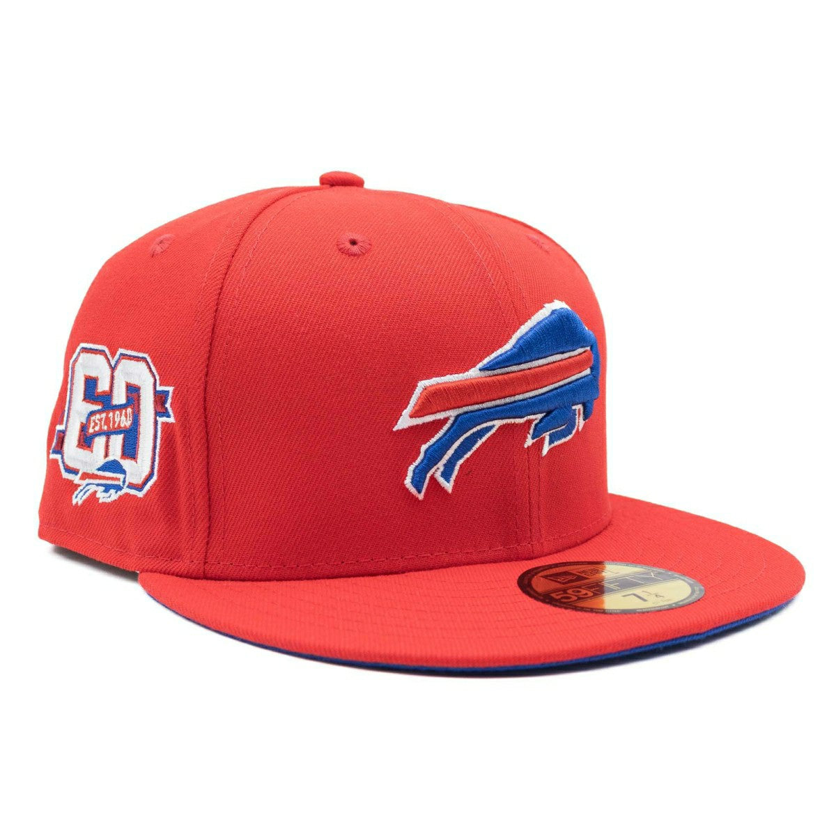 Buffalo Bills 60th Anniversary New Era 59FIFTY Fitted NFL Cap Red Taass sale