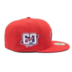 Buffalo Bills 60th Anniversary New Era 59FIFTY Fitted NFL Cap Red Taass sale