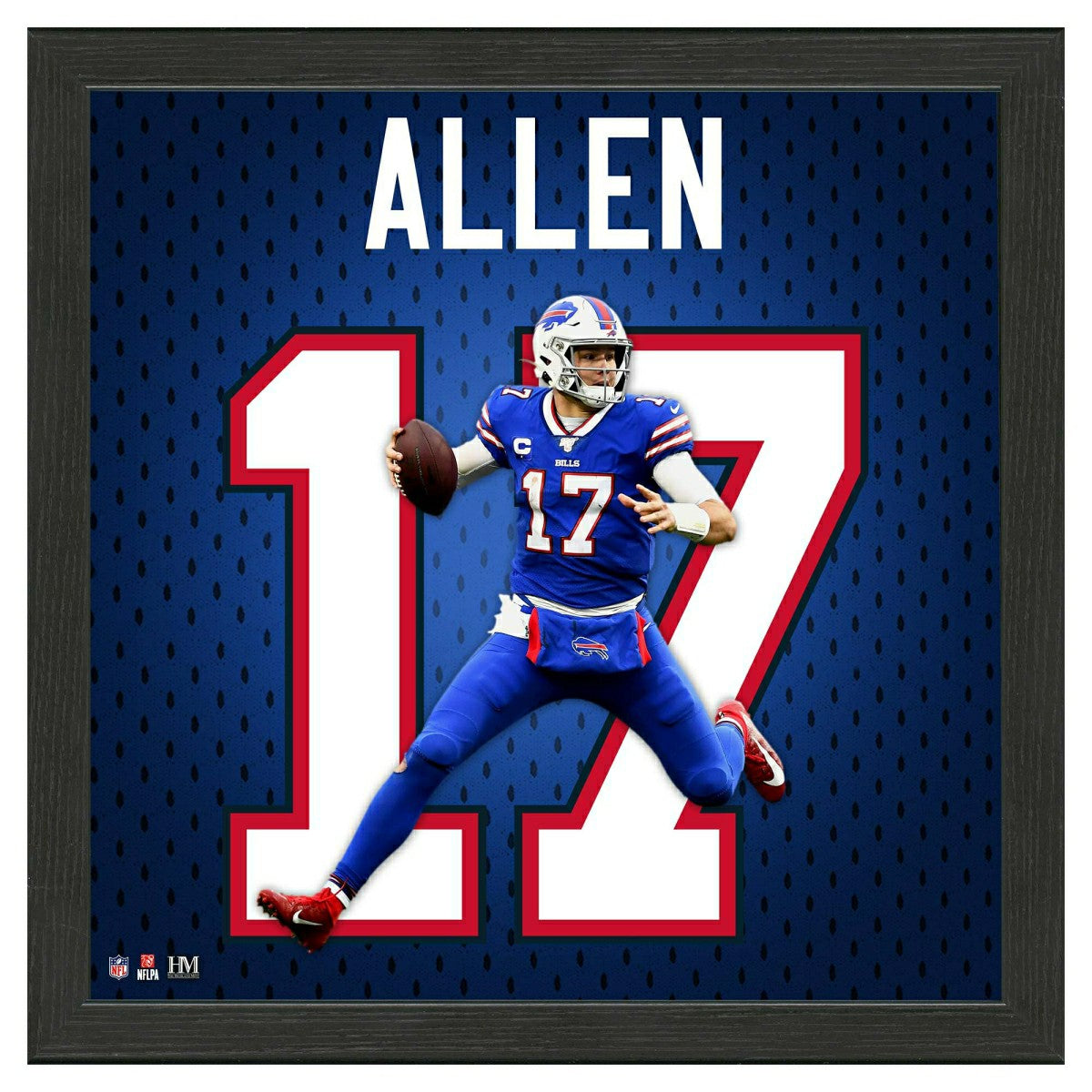 Josh Allen #17 Buffalo Bills Impact Jersey Framed NFL Photo Taass US