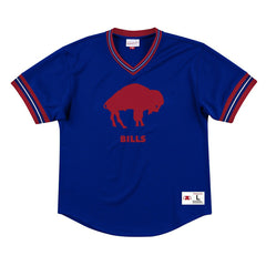 Buffalo Bills Unbeaten Mitchell & Ness NFL V-Neck Mesh Shirt Blue Fashion