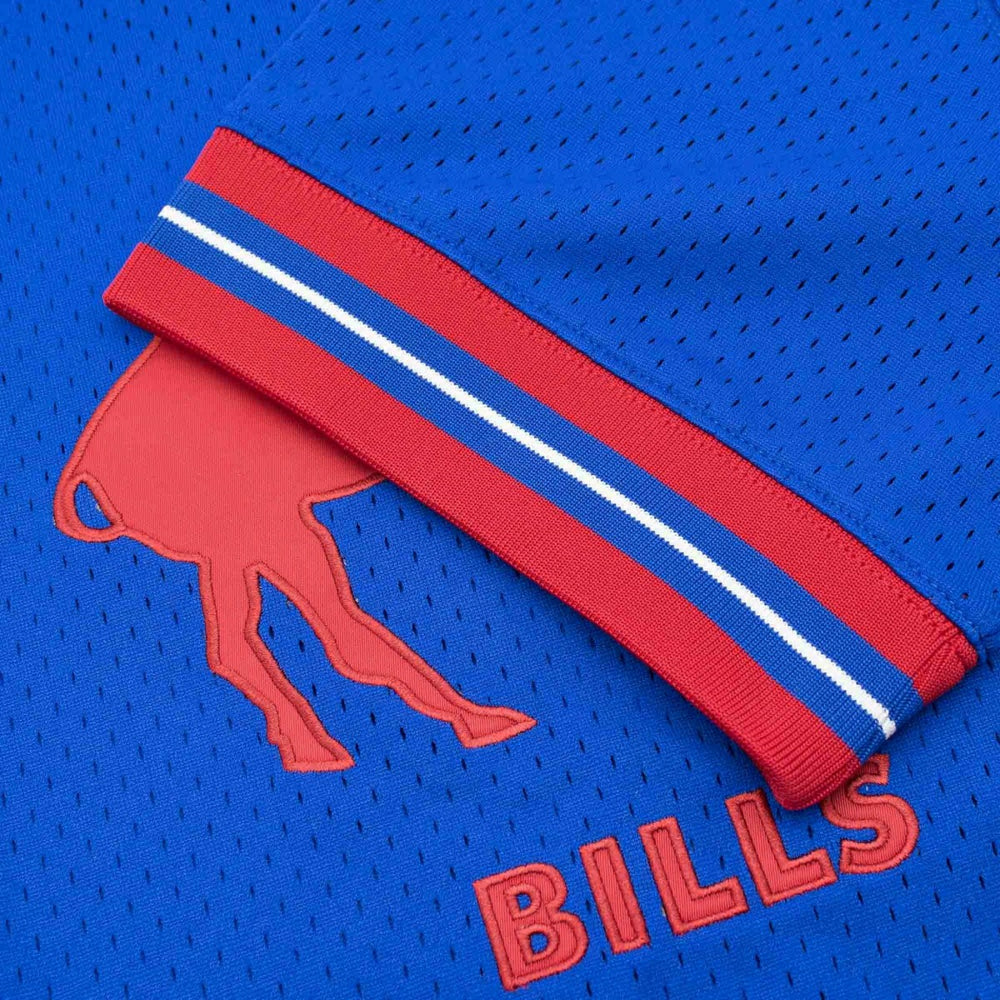 Buffalo Bills Unbeaten Mitchell & Ness NFL V-Neck Mesh Shirt Blue Fashion
