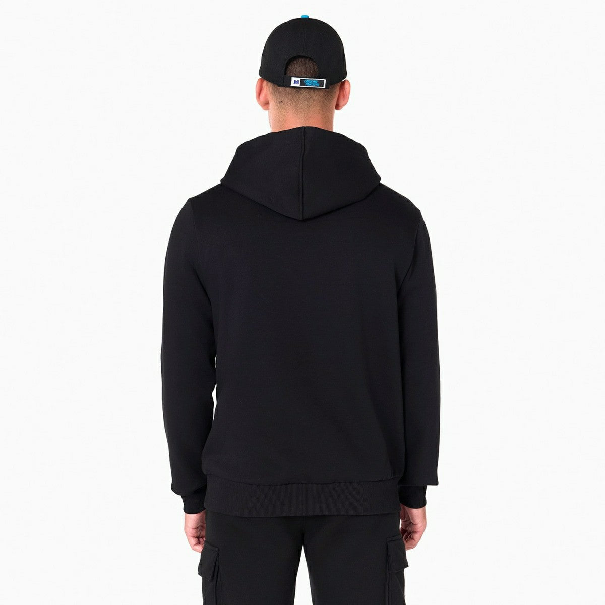 Carolina Panthers Logo Hoodie NFL Sweatshirt Black Lifestyle